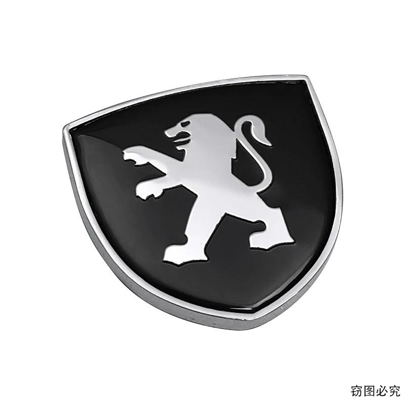 For Peugeot Alloy Shield Lion Car Emblem Window Sticker Rear Trunk Badge for 306 307 308 407 508 206 207 301 2008 3008 4008 5008