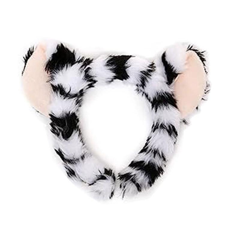 1/2/3/4 Animal Leopard Costume Accessories Leopard Ears Headband Tail Bowtie Tutus Skirt Halloween Cosplay Party Props