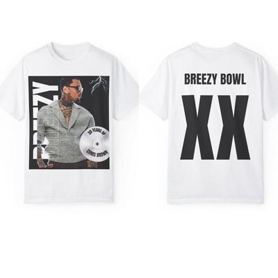 Chris Brown Breezy Bowl XX Tour 2-seitiges T-Shirt, Chris Brown Album, Geschenk für Fan