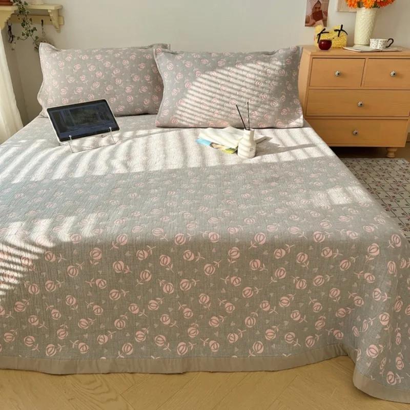 

2025 новый хлопковый трехслойный жаккардовый многофункциональный летний стеганый плед покрывало на кровать полотенце для подушки тонкий машинная стирка 200x230cm 1pcs