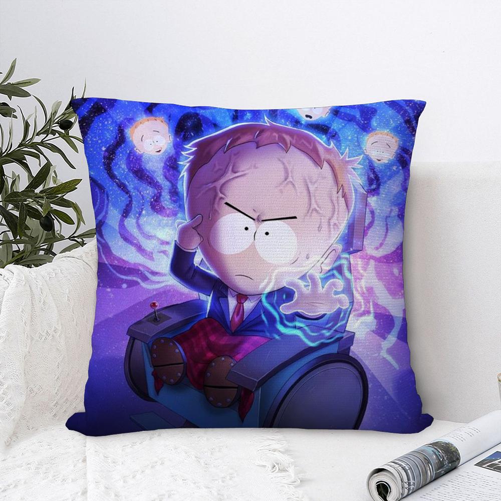 Cartoon Classic S-South P-Park Pillow Case Plush Fabric Soft  Pillowcase Double Sided Print Cushion Cover Household Gifts