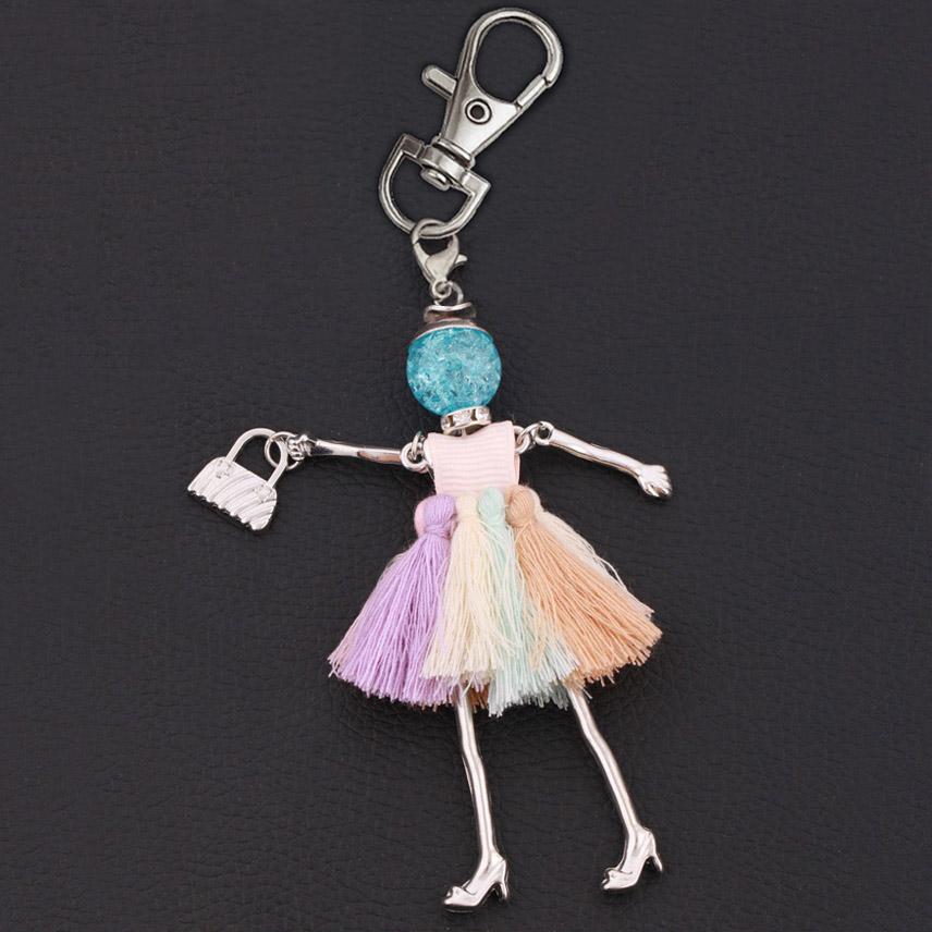 Fashion Keychain For Women Charm Key Chain Bag Pendant Holder Jewelry Handmade Girl Gift Jewelry