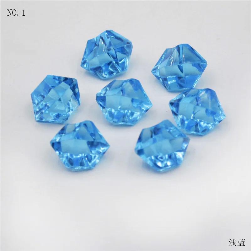 100Pcs 11*14mm Crushed Diamond Ice Crystal Clear Plastic Rocks Fake Diamonds Clear Acrylic Gems for Decor Photography Prop
