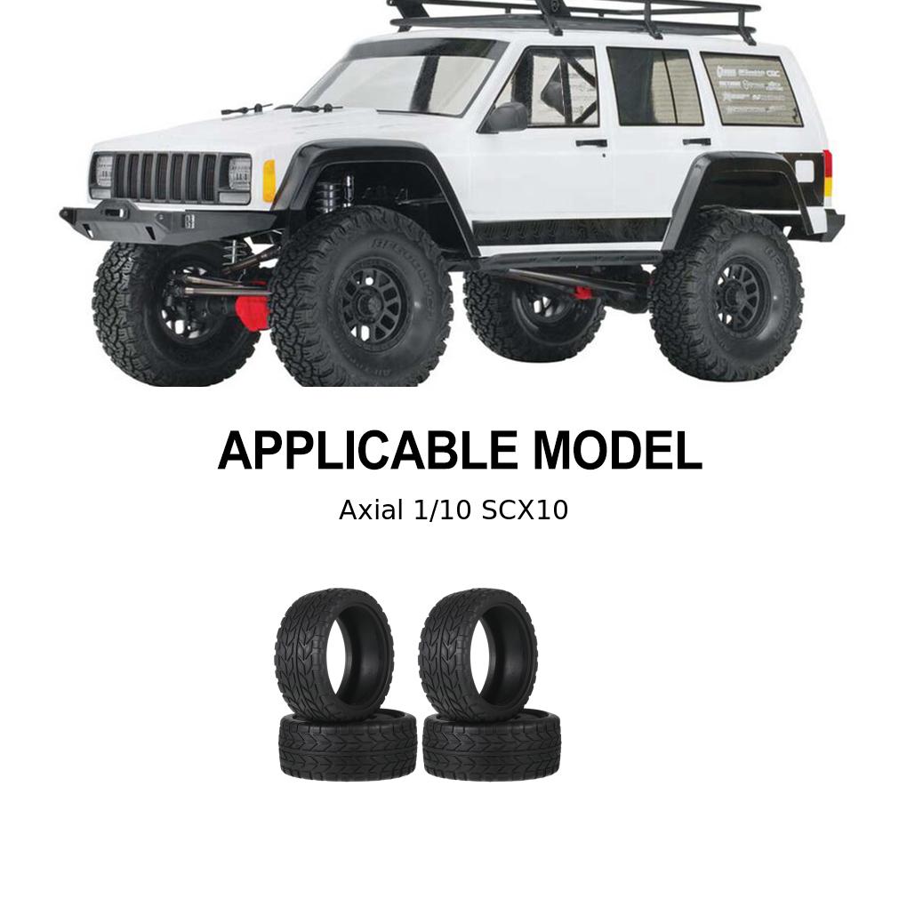 1.9 Inch Rubber Wheel Tires For 1/10 90046 94122 On-Road Vehicles RC Car Part