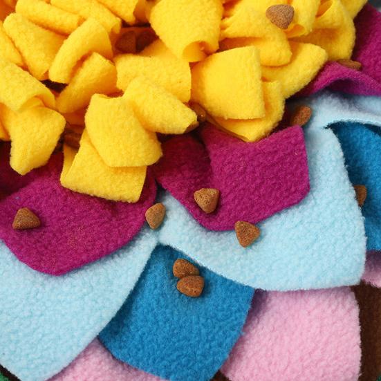 Yousheng Dog Snuffle Mat Anti Slip Relieve Pressure Vibrant Color Nosework Feeding Slow Feeder Dog Puzzle Toys for Indoor