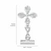 Crystal Cross Ornament with Angel Figurine Transparent Glass Religious Statue Baptism Communion Christmas Gifts Home Decorations