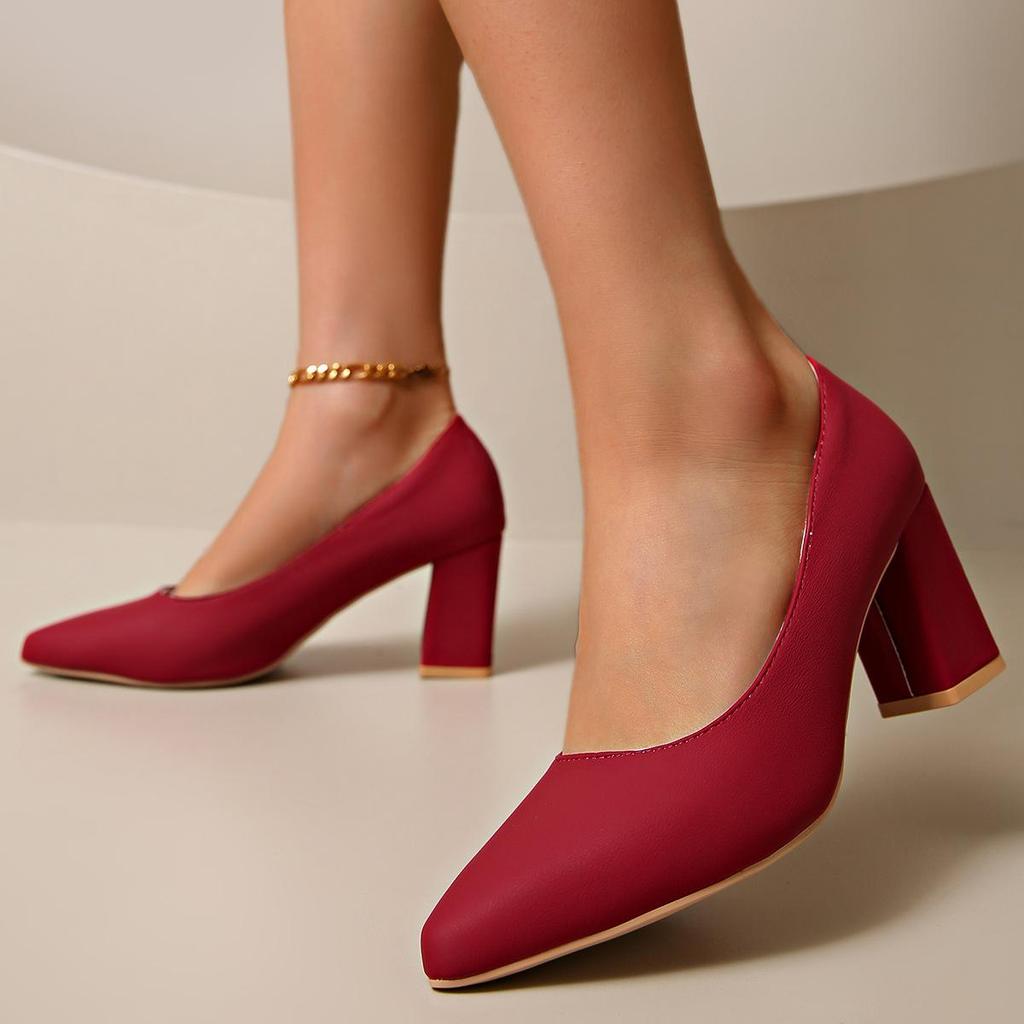 Dámské boty Mělké Dámské vysoké podpatky Módní Nadměrná velikost Jednobarevné Kancelář a Kariéra Sexy Boty na podpatku se špičatou špičkou Dámské