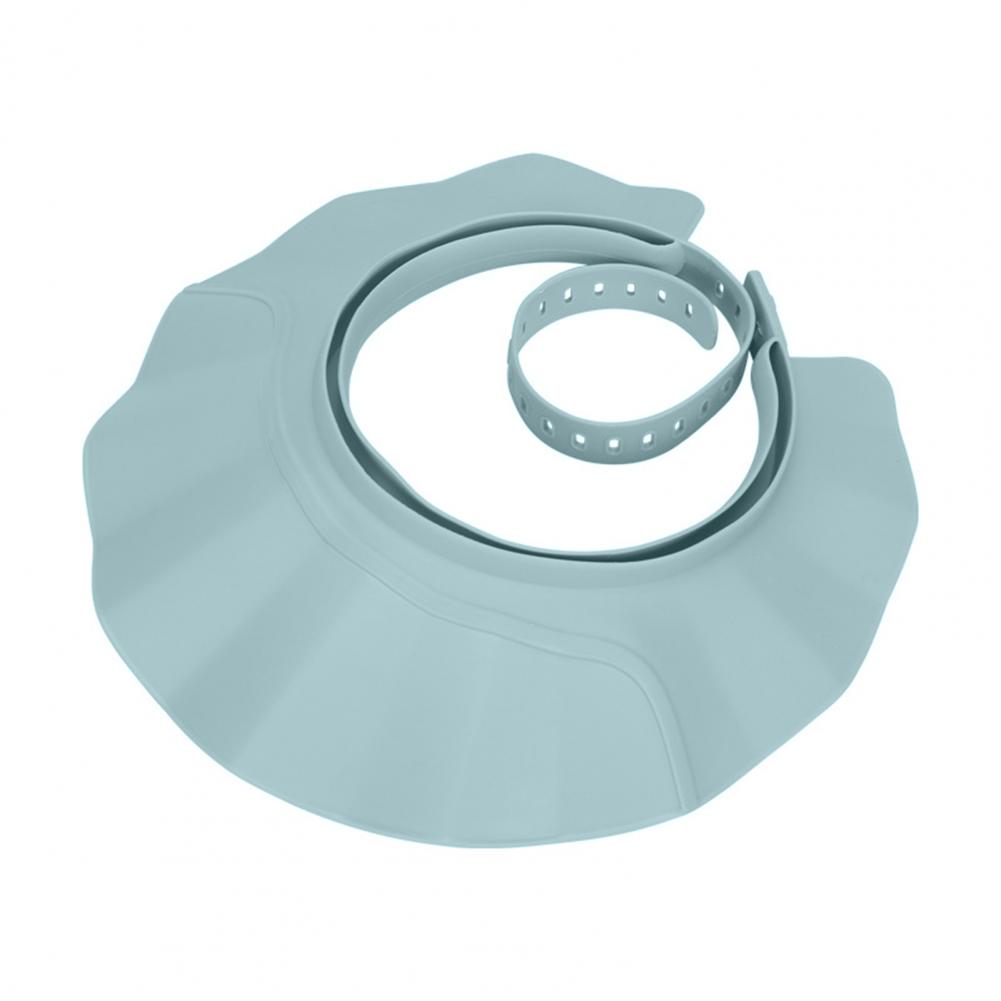 

Adult Shower Cap Shield Adjustable Bathing Head Hat Shampoo Visor Cap Soft Hair Washing Shield for Head Ear Eye Protection синий