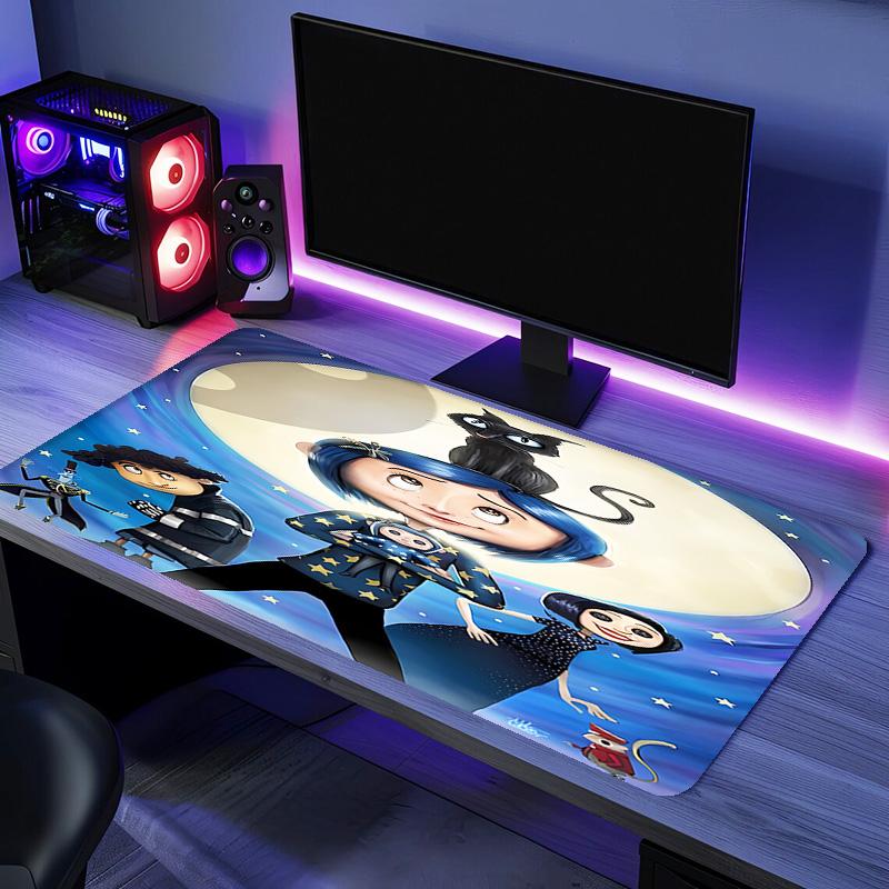 Coraline Mouse Pad - Kaymaz Kauçuk Taban, İş, Oyun, Ofis ve Ev Kullanımı İçin Pürüzsüz Yüzey, Masaüstü Mouse Pad