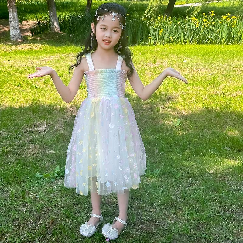 2024 Girls' Summer Dreamy Butterfly Princess Dress