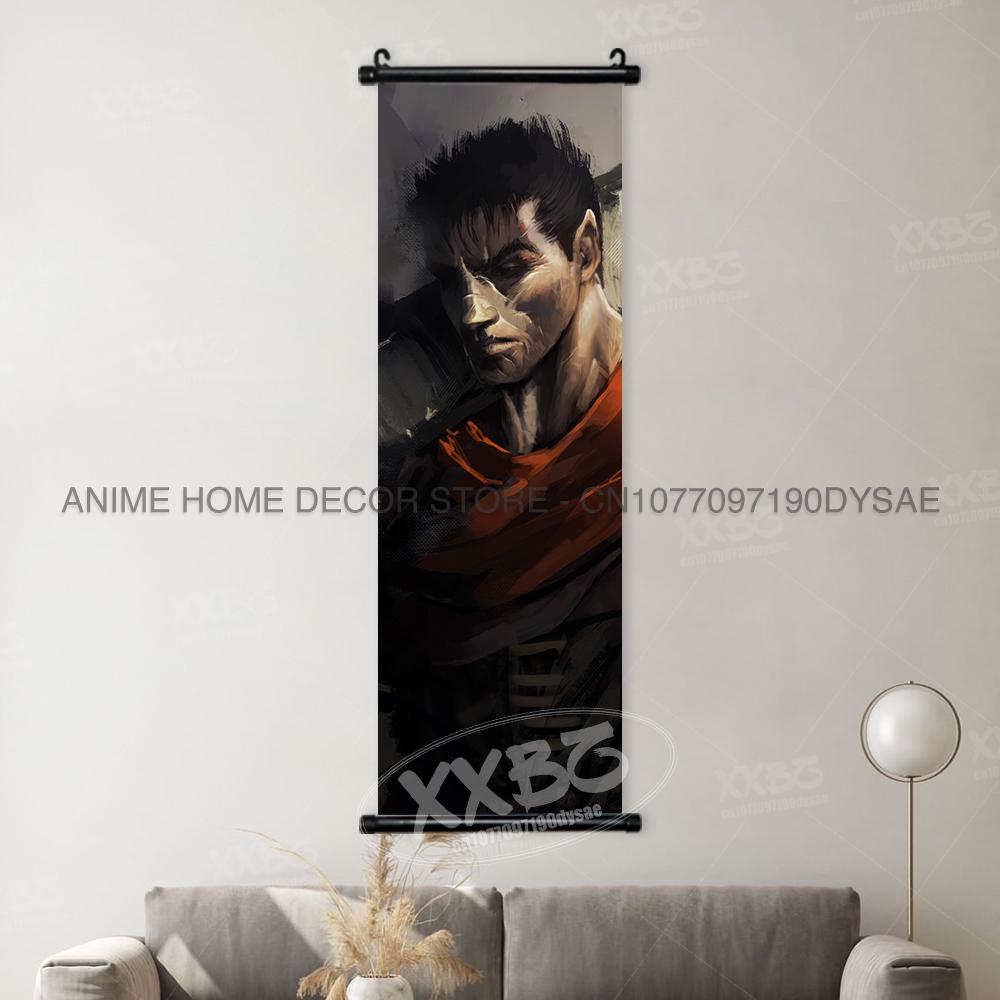 Berserk Poster Anime Scrolls Picture Guts Hanging Painting Griffith Wallpaper Casca Home Decoration Black Swordsman Wall Artwork