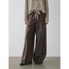 Masimodutti Wool Blend Contrast Drawstring Pants