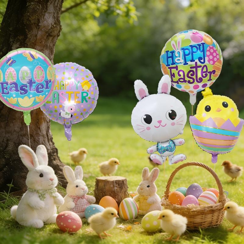 1-3pcs Easter Balloons Easter Bunny Eggs Balloons Party Decorative Balloons Easter Party Decoration Home Room Decor