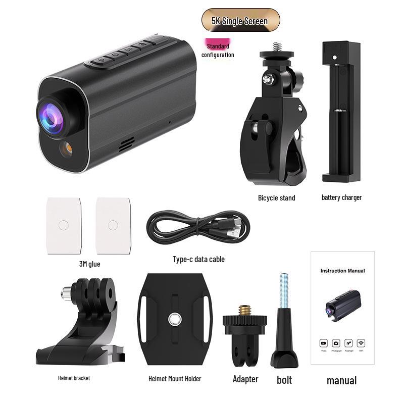 4K Sports Action Camera with Anti-Shake, Touchscreen, Wireless Connectivity, for Cycling & Fishing