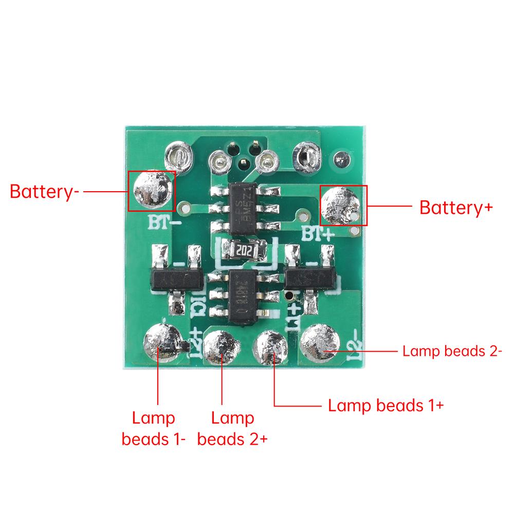 Strong Light Flashlight Accessories DIY Circuit Board Micro USB Charging Port Touch Switch Function Module Two Sets of LED Use