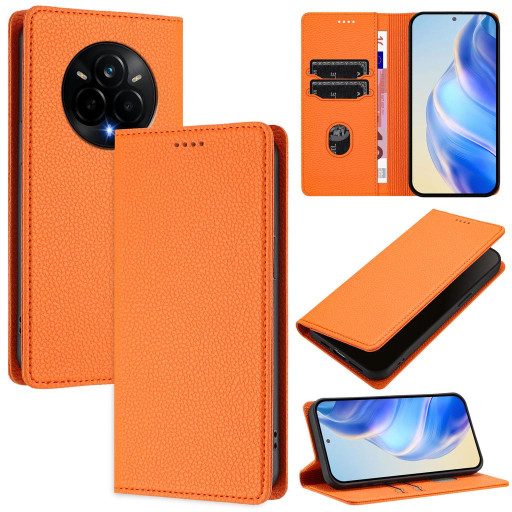 For Realme 14 Pro 5G Wallet Case RFID Blocking Litchi Texture Leather Mobile Cover