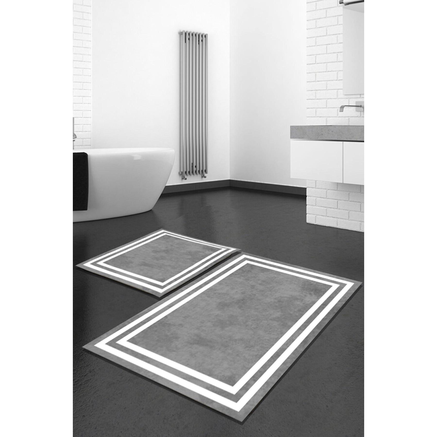 

FLQUE Серый коврик для ванной, 2 шт.