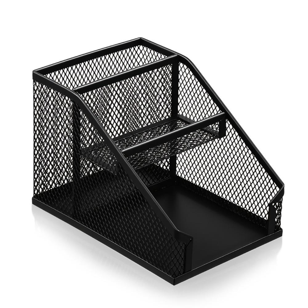 Space-saving Pen Holder Metal Stationery Organizer New Desk Organization for Desktop Stationery