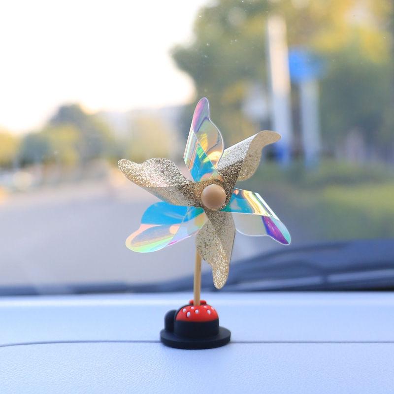Car Decoration Car Color Small Windmillcar Interior Decorationrotating with the Wind Motorcycle Electric Car Windmill Decoration