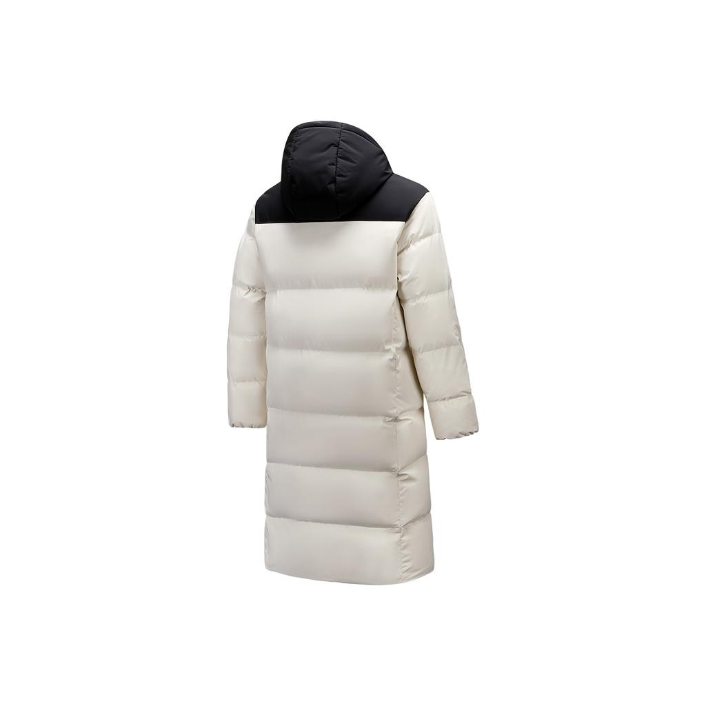 Anta Long Knee-Length Down Jacket With Volcano Rock Insulation Men Outerwear Ivory-White 952618901-3