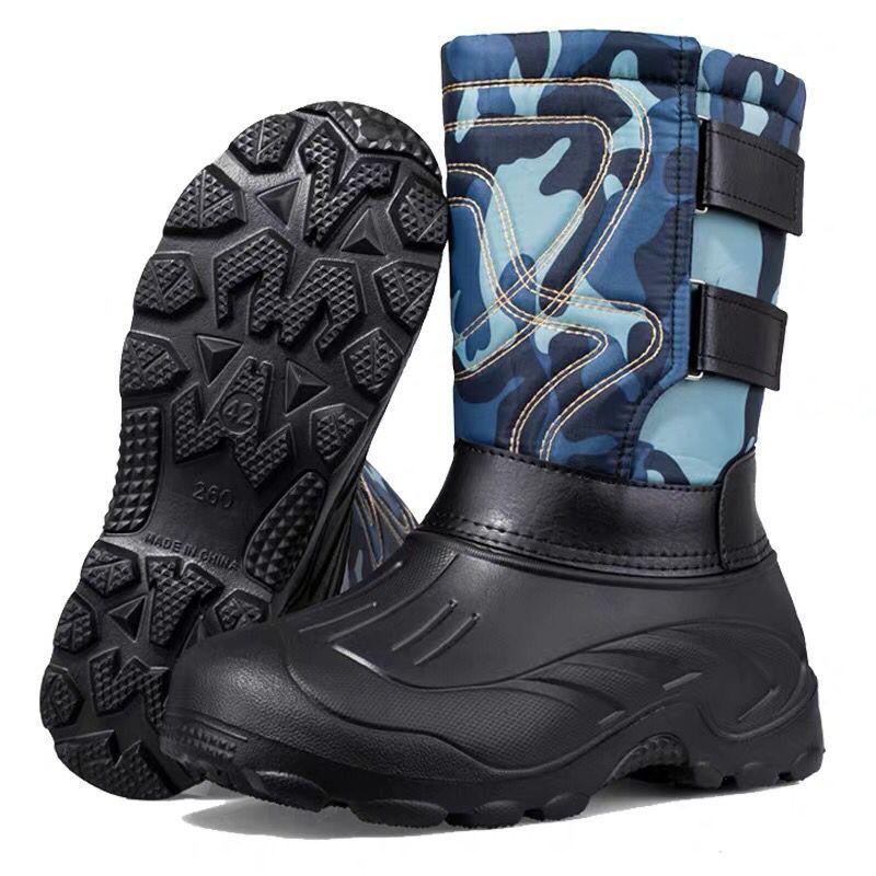 Men's Waterproof Winter Snow Boots: Outdoor Sports with Plus Velvet
