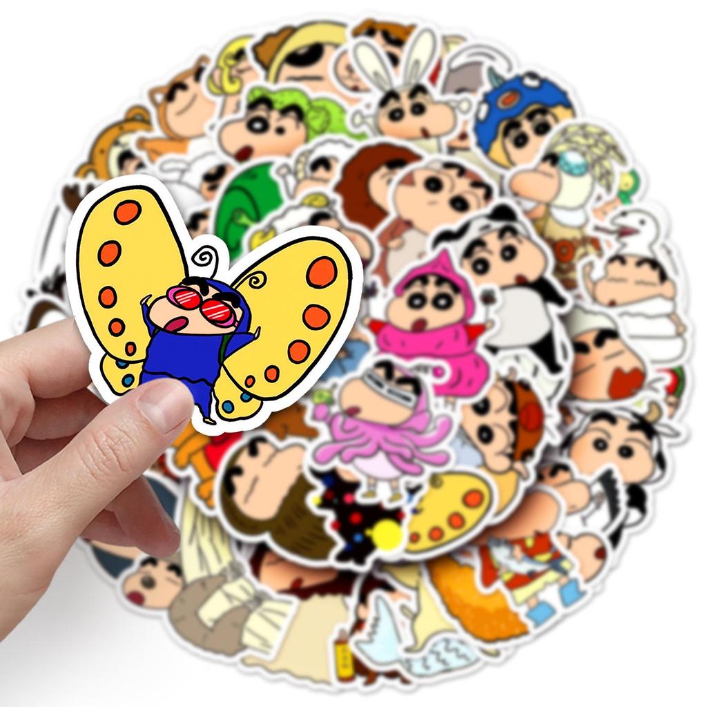 Crayon Shin-chan Dress-up Series: 50 Graffiti Stickers - Cute Japanese Cartoon Phone & Journal Decor