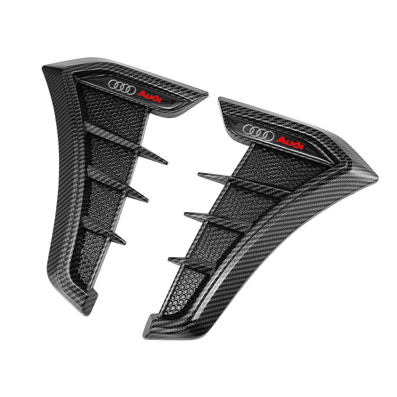 Carbon Fibre Car Emblems Side Flank Fender Modified Stickers For  Qwe2 A3 A4 A5 A6 A7 A8 Q2 Q5 Q7 Q3 TT SLine Auto Accessories