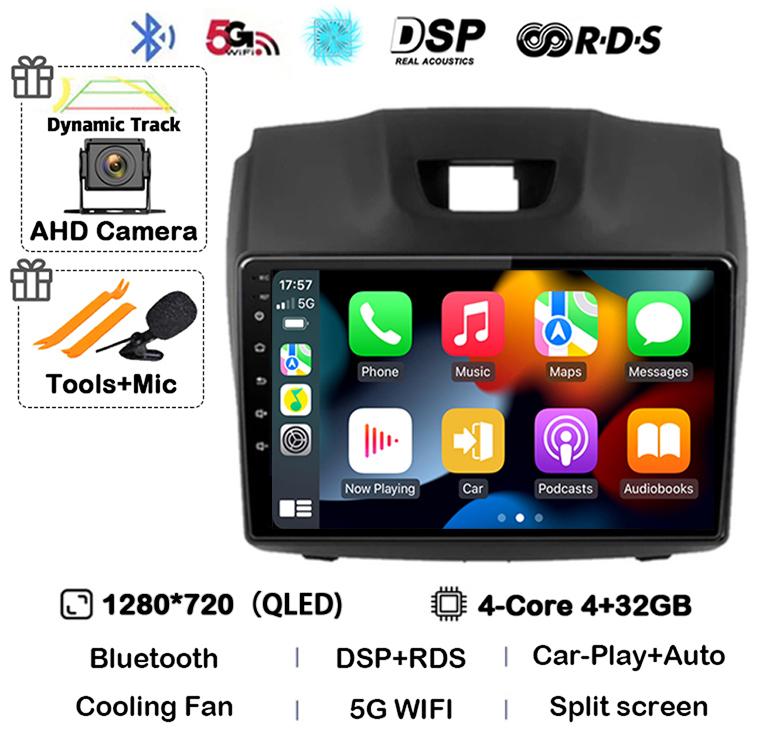 Android 14 Carplay Auto For Chevrolet Holden S10 TRAILBLAZER COLORADO ISUZU DMAX Multimedia Car Radio Player WiFi+4G DSP Stereo