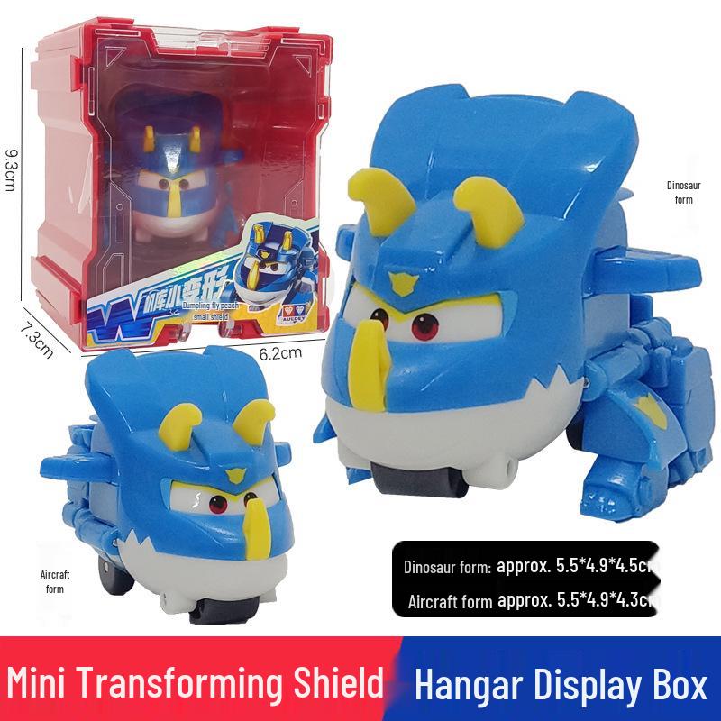 Super Wings 13-Piece Mini Transforming Robot Set: Jett, Big Strong, Jin, and Mighty Little Wing Toys