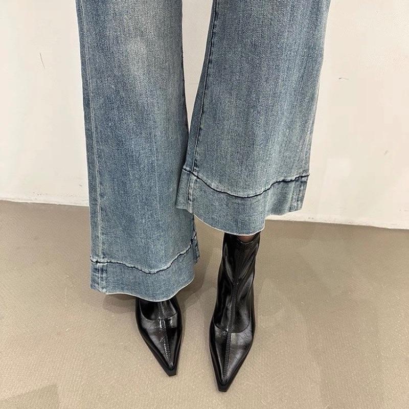 Móda Nový Styl Dámské Slim Kotníkové Boty Módní Elegantní Boty se Špičatou Špičkou Tenký Vysoký Podpatek Dámské Morder Krátké Boty Zapatos Mujer