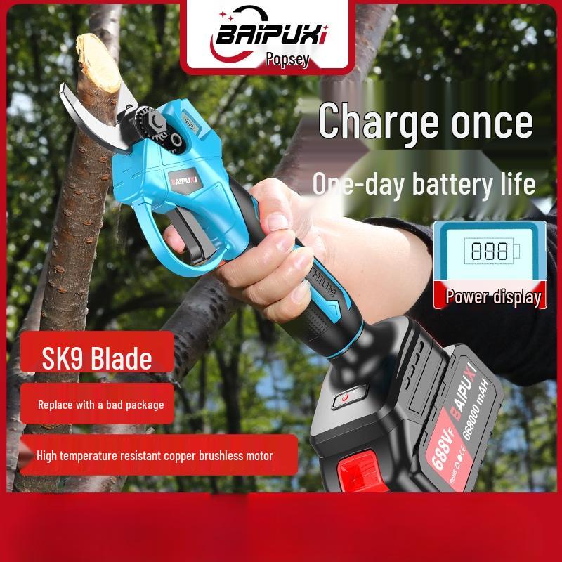BAIPUXI Cordless Telescopic High Branch Pruner Saw CN Plug (adapter Included)