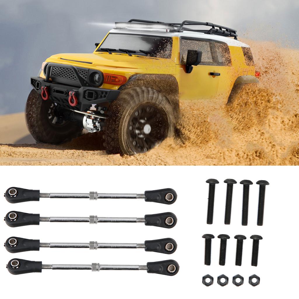 4Pcs Steering Linkage Rod Adjustable Fit for Monster Trunk/Racing Truck 1/10 RC Model