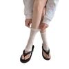 Ballet Style Vertical Pattern Foot Stepping Calf Socks Women'S Spring And Summer Thin Breathable Stacking Socks Cold And Thin Half Sole Leg Cover