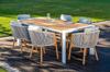 Rozkładany stół ogrodowy muro   200-320x100 zumm biały aluminium - teak homms