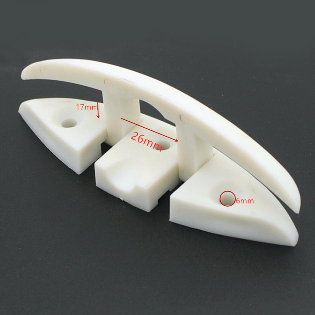 5" Folding Cleat Flip-up Dock Cleat with 2 Hole Marine Grade Nylon Corrosion Resistance Line Rope Mooring Cleat