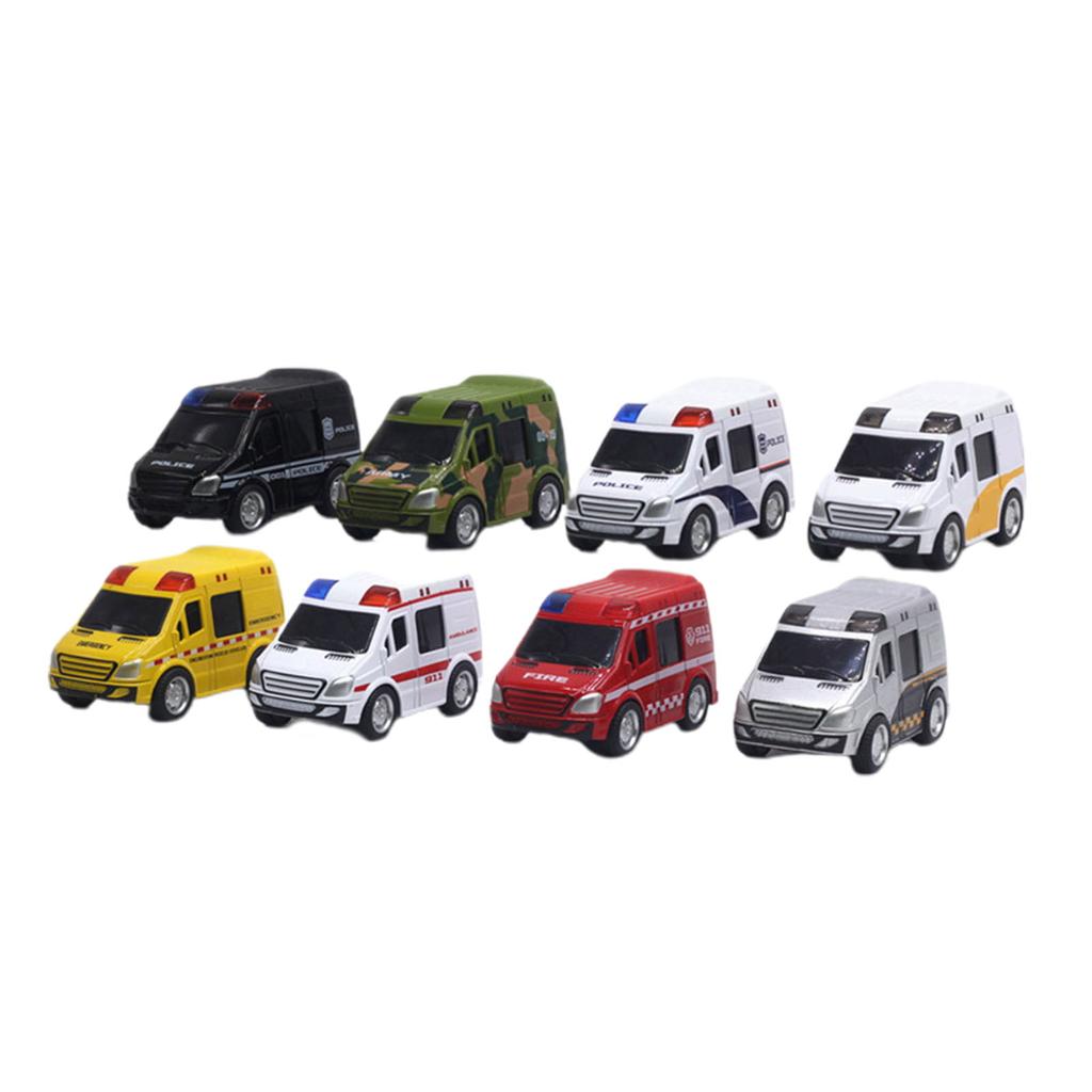 8 Pieces of Fast Children's Coin Themed Racing Car Models, Mini Alloy Simulation Children's Car Models, Birthday Gift Collection