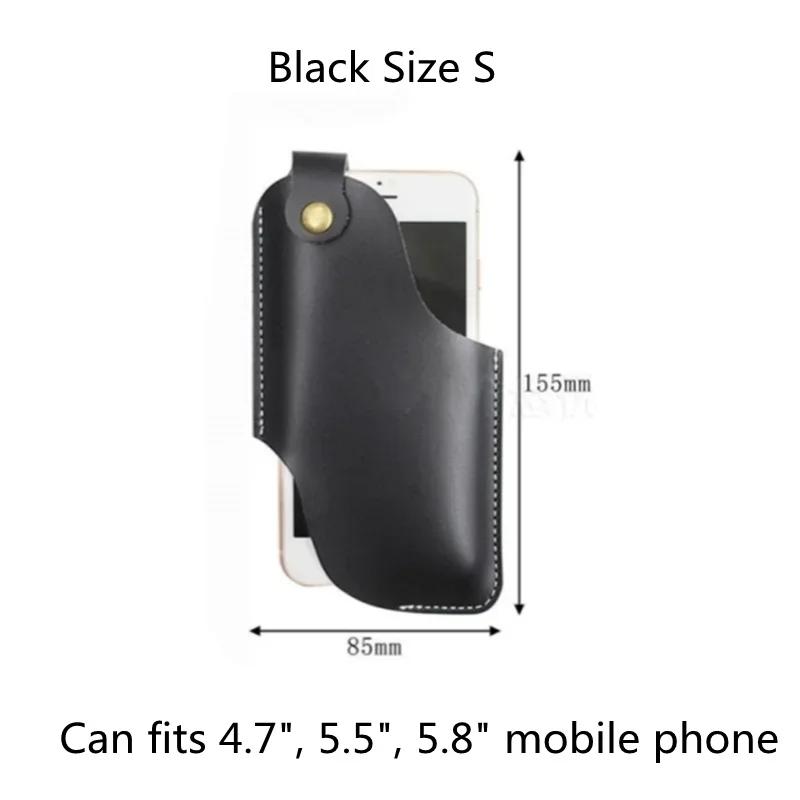 Heren Telefoonhoes Holster Mobiele Telefoon Lus Holster Riem Taille Tas Accessoires Leren Portemonnee Telefoon Portemonnee Hardloop Tas Reizen Kampeer Tassen