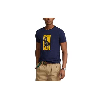 Polo FW22 Logo Print Slim Fit Short Sleeve T-Shirt Men T-Shirts Navy-Blue MNPOTSH1N821371-410
