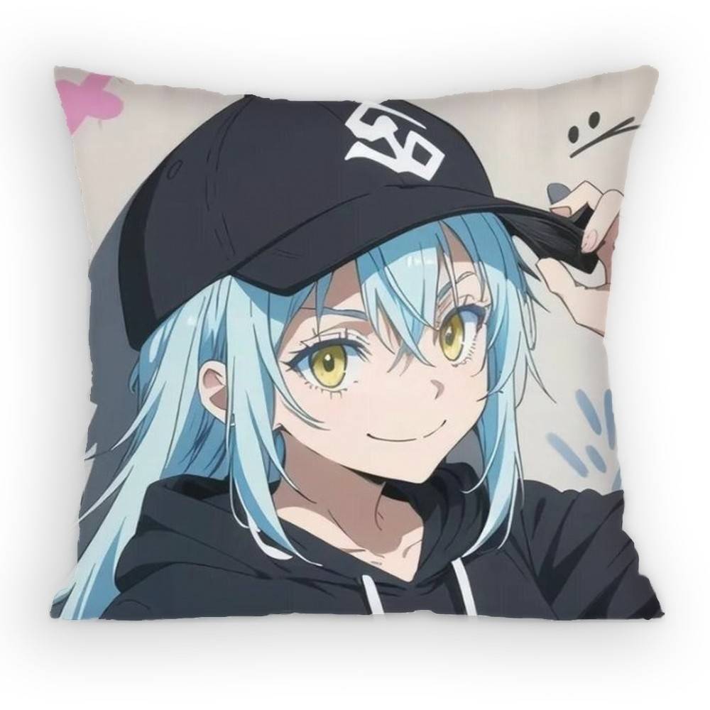 S-Slime Anime R-Rimuru T-Tempest-Rt Kissenbezug Sofa Wohnzimmer Schlafzimmer Kopfteil Rückenlehne Kissen Quadratisches Kissen Nickerchenzeit