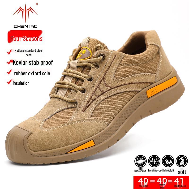 

Мужская защитная обувь с защитой от ударов и проколов, утепленная, дышащая