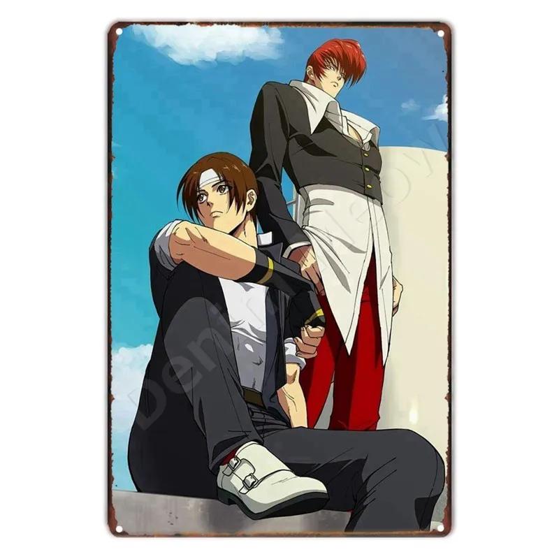 The King Of Fighters Anime Vintage Metal Sign, Wall Art Poster, Fighting Games, Retro Sign For Bar,Club,Man Cave,Home Wall Decor