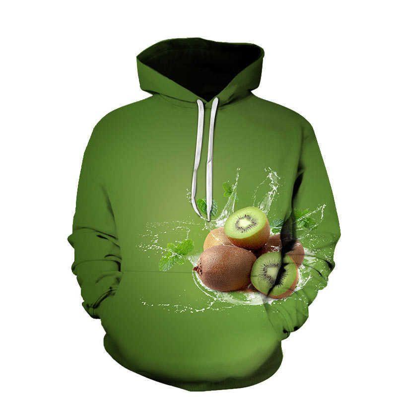 

Смішний 3D-принт Помаранчева полунична толстовка для чоловіків, довгі рукави, ківі, виноград, фрукти, візерунок, світшоти, жіночі круті вуличні толстовки 6XL