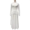 Elegant European Slim Fit Bodycon Dress - Autumn/Winter Collection, Solid Color, Pleated, Flowy, Belted Design