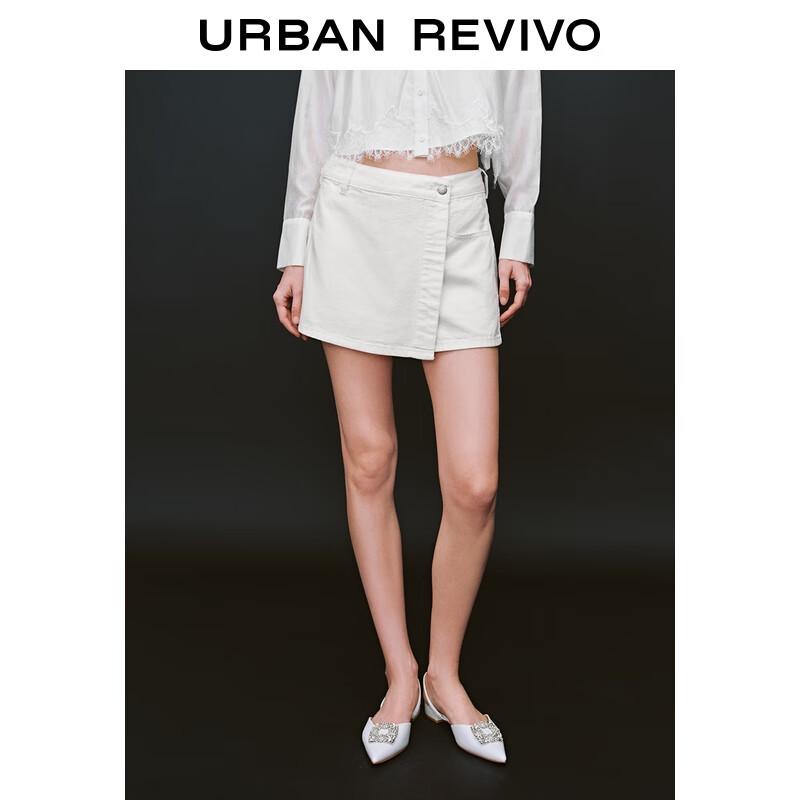 UR 2025 Summer Women s Solid Casual Double-Breasted Shorts 25