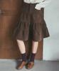 Aueonoseuteljia Rosy Corduroy Cancan Skirt_Brown(O25-Sk18)