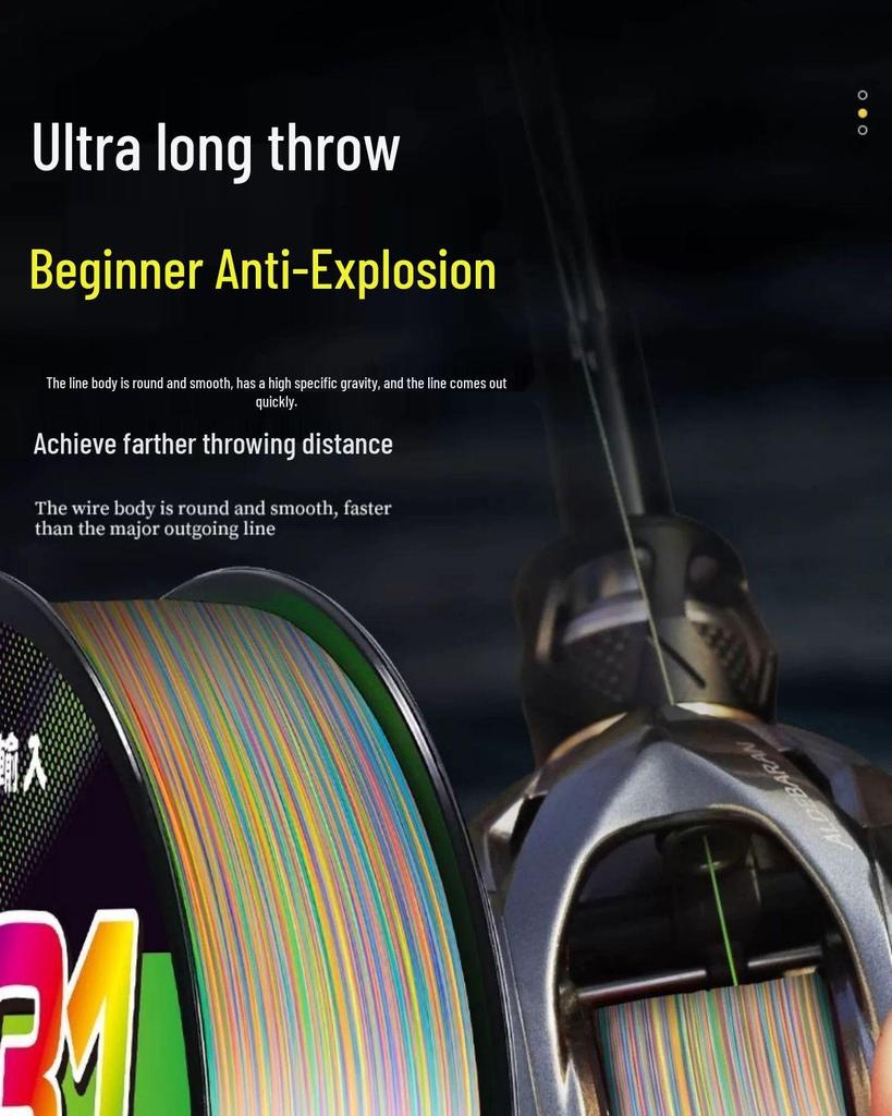 New 12+1 Strand 10m PE Line: Super Smooth, Strong, Single-Color Fishing Line for Black Bass Lure