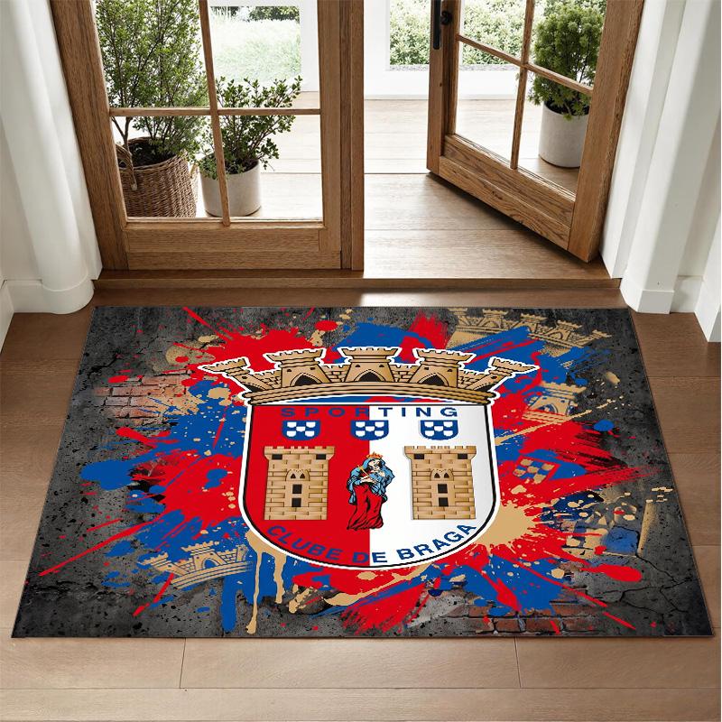 Braga FC Design Crystal Velvet Rug Soft Decorative Mat for Bedroom Entrance