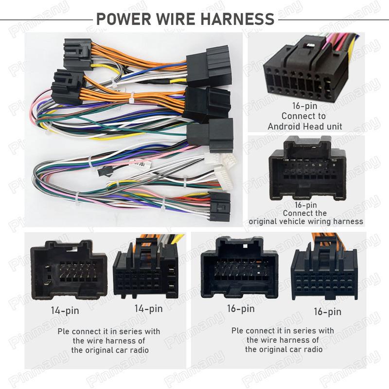 Car Radio Cable android head unit 16-pin Power Wiring Harness Adapter CAN Bus Decoder GMC16 for Chevrolet Captiva 2009~2017
