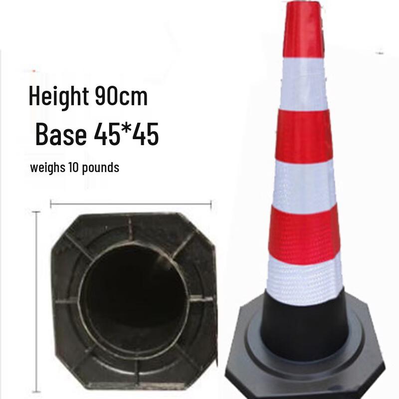 DAXTE Rubber Reflective Traffic Safety Cone