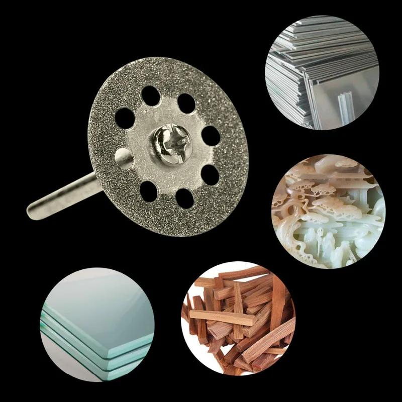 16/18/20/22/25/30mm Mini Rotary Tool Circular Saw Blades Cutting Discs Diamond Disc Mandrel for Most Rotary Power and Air Tools